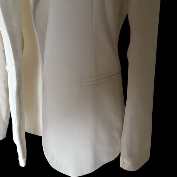 NWT Rachel Zoe White Linen & Cotton Blazer | M - Picture 6 of 10